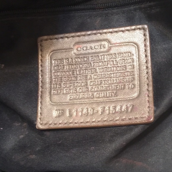 Coach Ashley metallic bronze satchel. - Picture 4 of 5